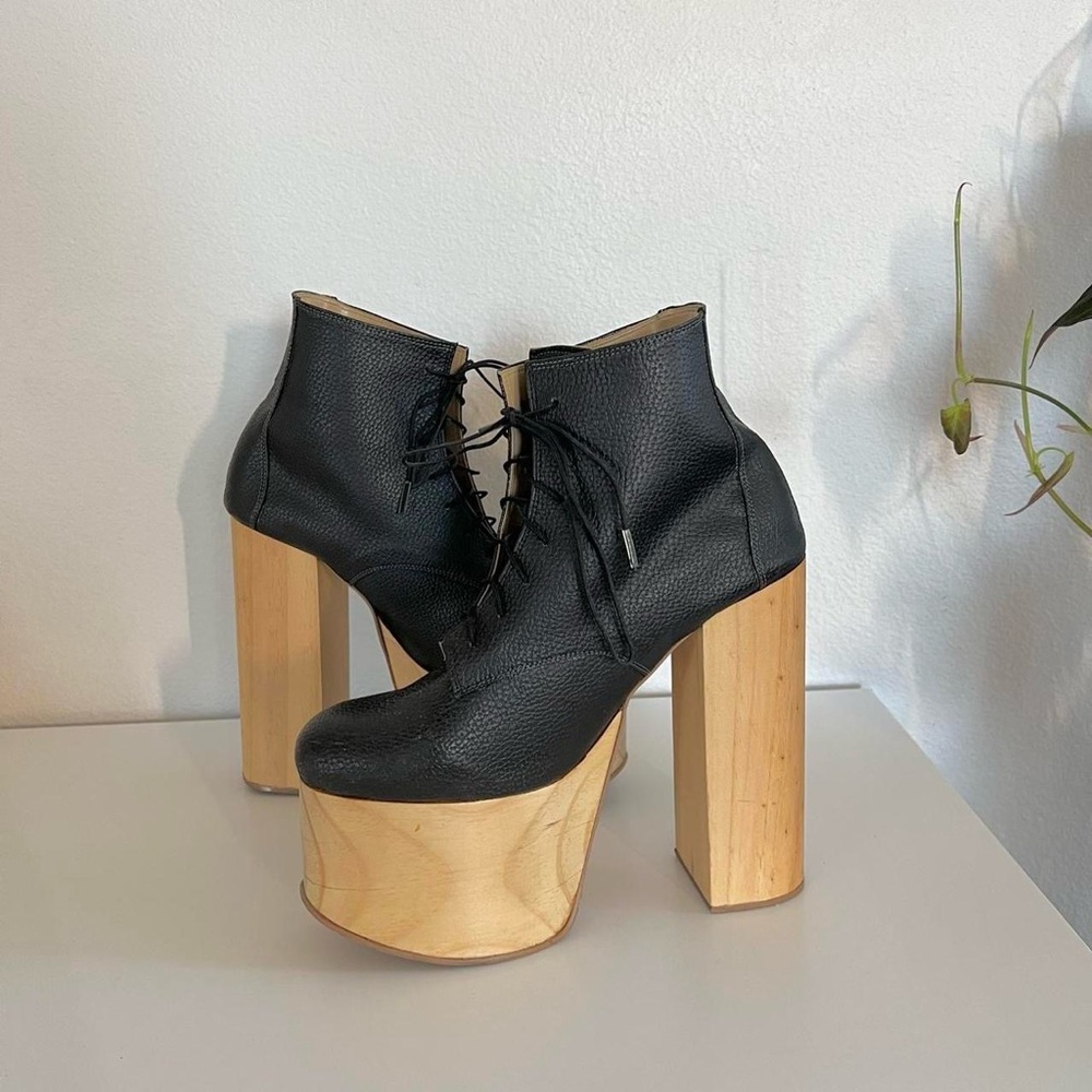 ❌SOLD❌Deandri Tequila Leather Platform Boots